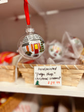 Hand painted "Fudge Shop" Christmas Ornament- small